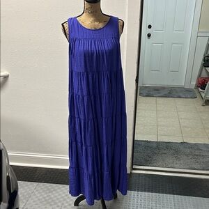 J. Jill Royal Blue Tiered Maxi Dress